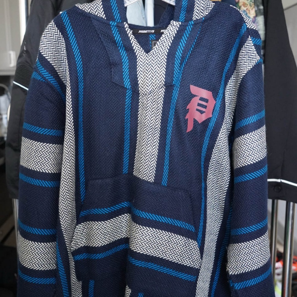 Pasadena Blue and White Striped Hoodie